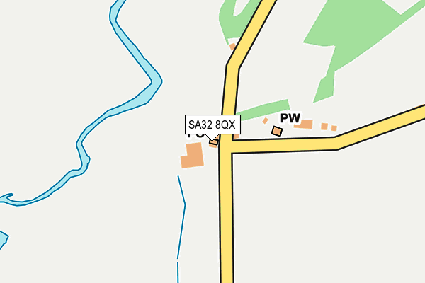 SA32 8QX map - OS OpenMap – Local (Ordnance Survey)