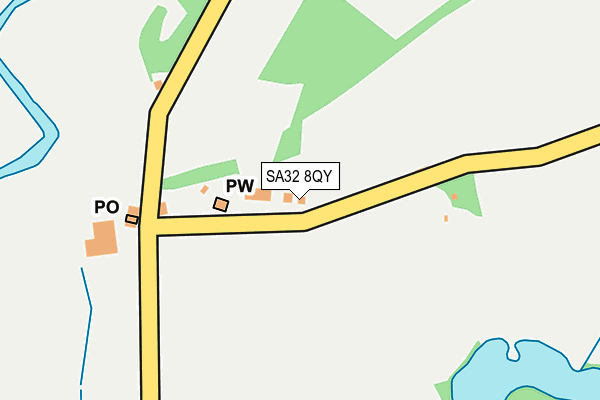 SA32 8QY map - OS OpenMap – Local (Ordnance Survey)