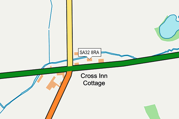 SA32 8RA map - OS OpenMap – Local (Ordnance Survey)
