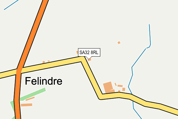 SA32 8RL map - OS OpenMap – Local (Ordnance Survey)
