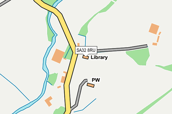 SA32 8RU map - OS OpenMap – Local (Ordnance Survey)