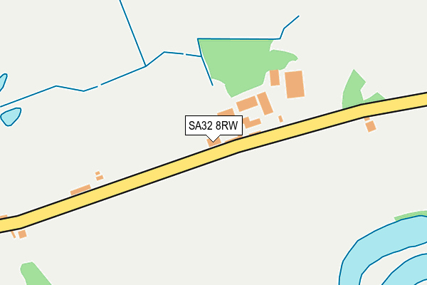 SA32 8RW map - OS OpenMap – Local (Ordnance Survey)