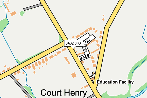 SA32 8RX map - OS OpenMap – Local (Ordnance Survey)