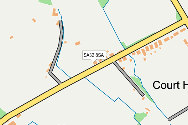 SA32 8SA map - OS OpenMap – Local (Ordnance Survey)