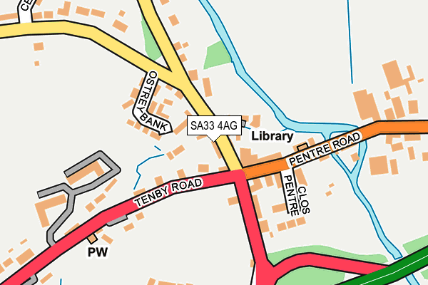 SA33 4AG map - OS OpenMap – Local (Ordnance Survey)