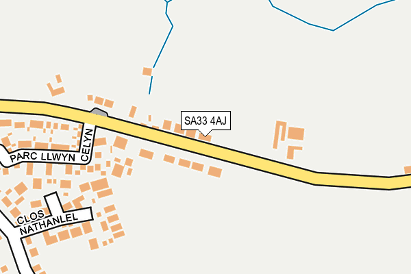 SA33 4AJ map - OS OpenMap – Local (Ordnance Survey)