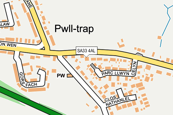SA33 4AL map - OS OpenMap – Local (Ordnance Survey)