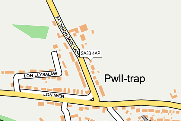 SA33 4AP map - OS OpenMap – Local (Ordnance Survey)