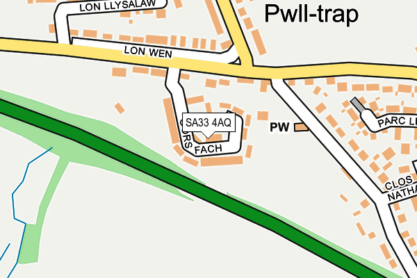 SA33 4AQ map - OS OpenMap – Local (Ordnance Survey)