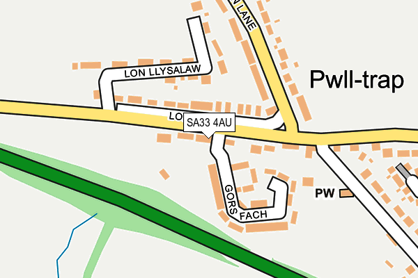 SA33 4AU map - OS OpenMap – Local (Ordnance Survey)