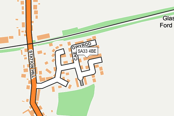 SA33 4BE map - OS OpenMap – Local (Ordnance Survey)