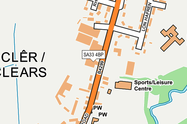 SA33 4BP map - OS OpenMap – Local (Ordnance Survey)
