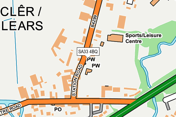 SA33 4BQ map - OS OpenMap – Local (Ordnance Survey)
