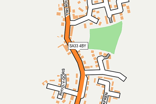 SA33 4BY map - OS OpenMap – Local (Ordnance Survey)