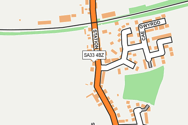 SA33 4BZ map - OS OpenMap – Local (Ordnance Survey)