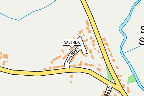 SA33 4DA map - OS OpenMap – Local (Ordnance Survey)