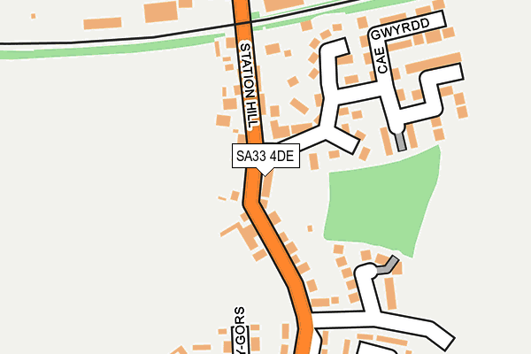 SA33 4DE map - OS OpenMap – Local (Ordnance Survey)