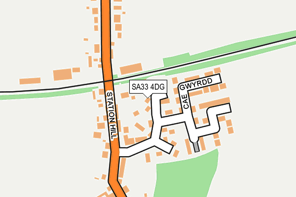 SA33 4DG map - OS OpenMap – Local (Ordnance Survey)