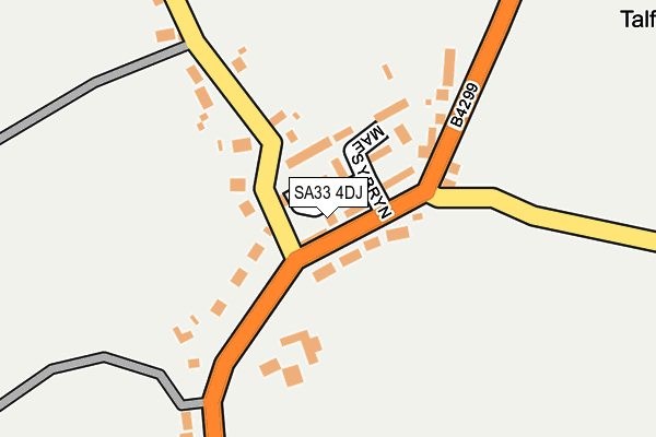 SA33 4DJ map - OS OpenMap – Local (Ordnance Survey)