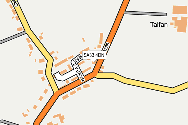 SA33 4DN map - OS OpenMap – Local (Ordnance Survey)