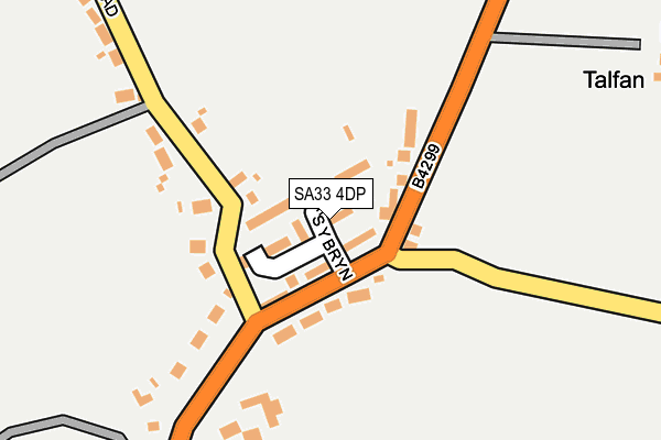 SA33 4DP map - OS OpenMap – Local (Ordnance Survey)