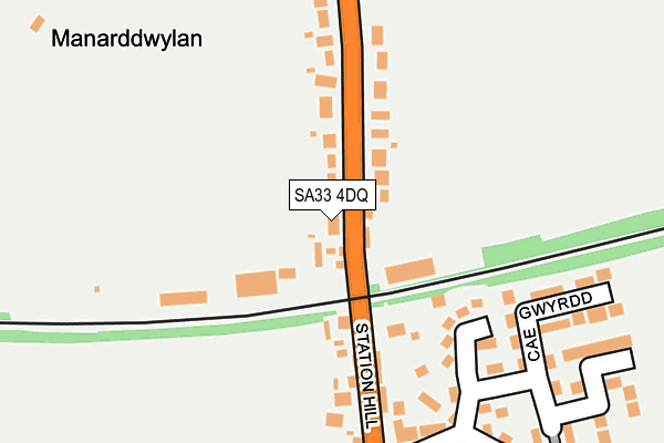 SA33 4DQ map - OS OpenMap – Local (Ordnance Survey)
