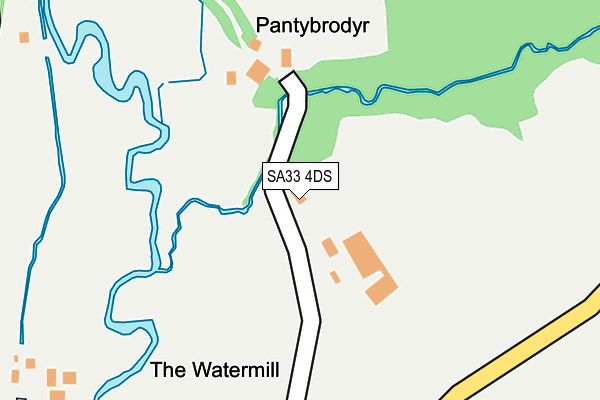 SA33 4DS map - OS OpenMap – Local (Ordnance Survey)