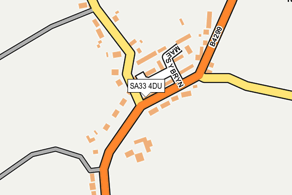 SA33 4DU map - OS OpenMap – Local (Ordnance Survey)
