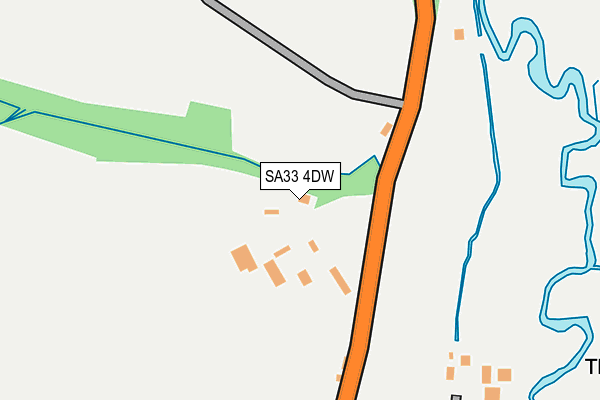 SA33 4DW map - OS OpenMap – Local (Ordnance Survey)