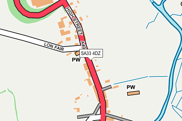SA33 4DZ map - OS OpenMap – Local (Ordnance Survey)