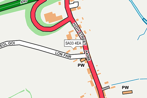 SA33 4EA map - OS OpenMap – Local (Ordnance Survey)