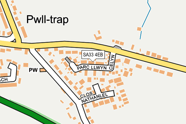 SA33 4EB map - OS OpenMap – Local (Ordnance Survey)