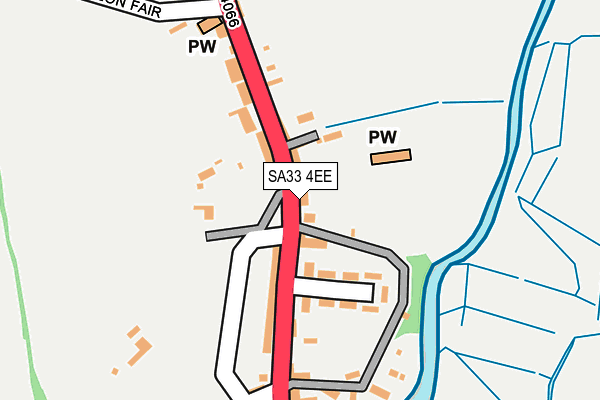 SA33 4EE map - OS OpenMap – Local (Ordnance Survey)