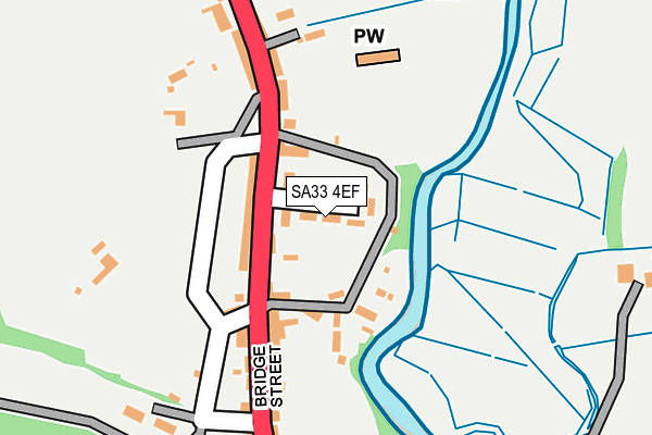 SA33 4EF map - OS OpenMap – Local (Ordnance Survey)