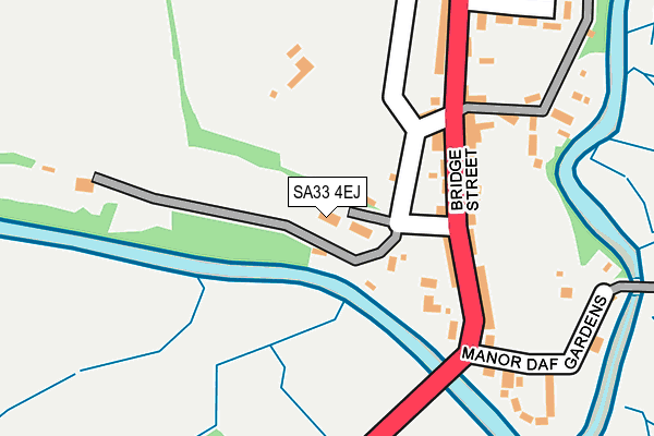 SA33 4EJ map - OS OpenMap – Local (Ordnance Survey)