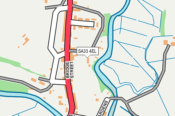 SA33 4EL map - OS OpenMap – Local (Ordnance Survey)
