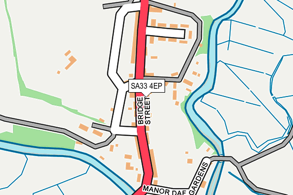 SA33 4EP map - OS OpenMap – Local (Ordnance Survey)