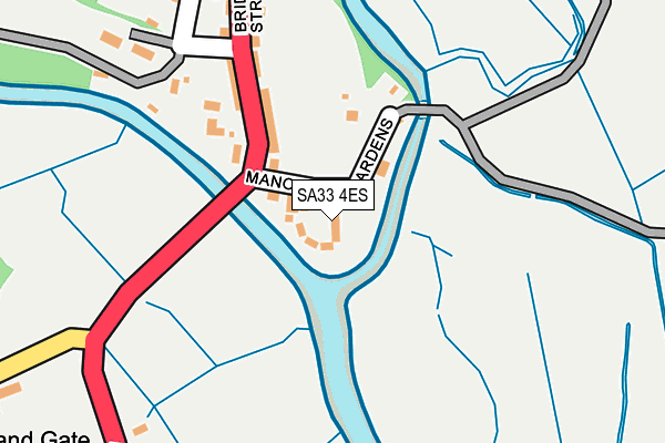 SA33 4ES map - OS OpenMap – Local (Ordnance Survey)