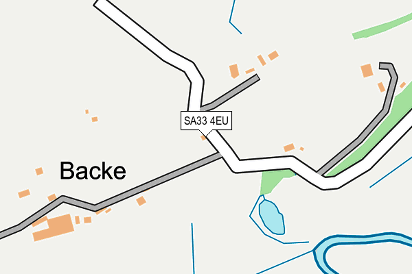 SA33 4EU map - OS OpenMap – Local (Ordnance Survey)