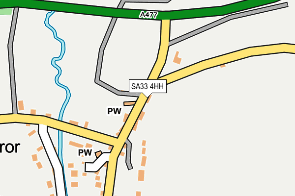 SA33 4HH map - OS OpenMap – Local (Ordnance Survey)