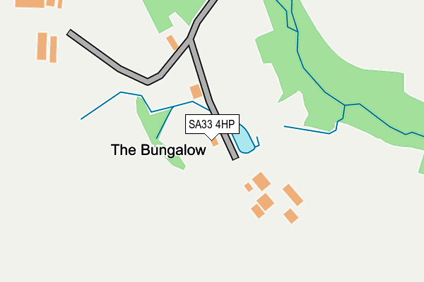 SA33 4HP map - OS OpenMap – Local (Ordnance Survey)