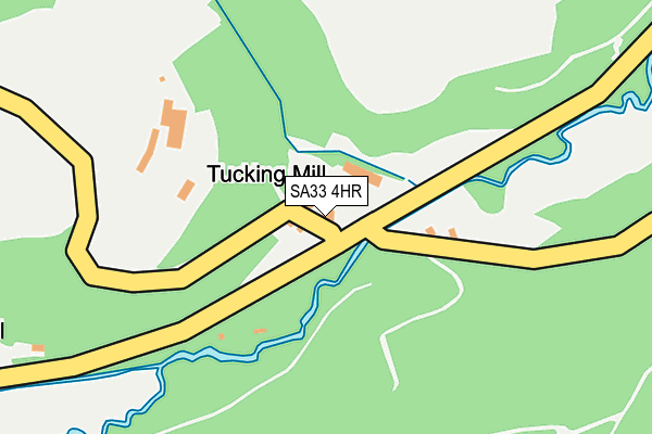 SA33 4HR map - OS OpenMap – Local (Ordnance Survey)