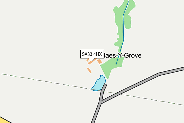 SA33 4HX map - OS OpenMap – Local (Ordnance Survey)