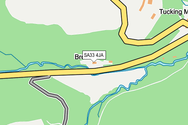 SA33 4JA map - OS OpenMap – Local (Ordnance Survey)