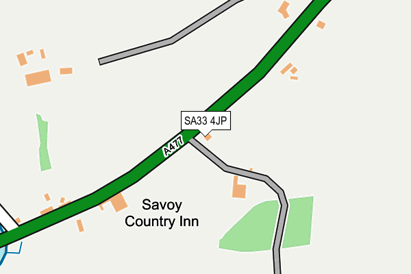 SA33 4JP map - OS OpenMap – Local (Ordnance Survey)