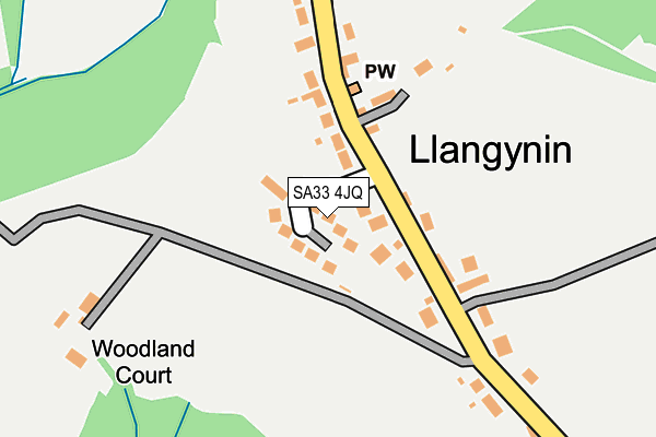 SA33 4JQ map - OS OpenMap – Local (Ordnance Survey)