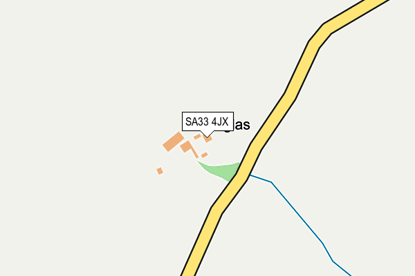 SA33 4JX map - OS OpenMap – Local (Ordnance Survey)
