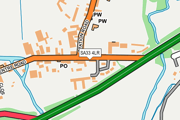 SA33 4LR map - OS OpenMap – Local (Ordnance Survey)