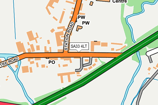 SA33 4LT map - OS OpenMap – Local (Ordnance Survey)