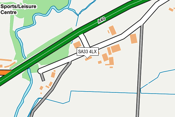 SA33 4LX map - OS OpenMap – Local (Ordnance Survey)